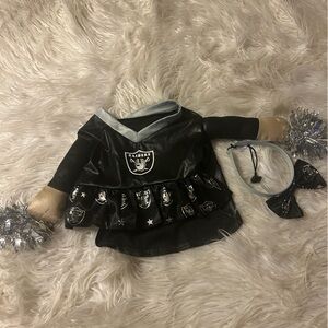 Las Vegas Raiders pets Cheerleader Dress with Pom Poms